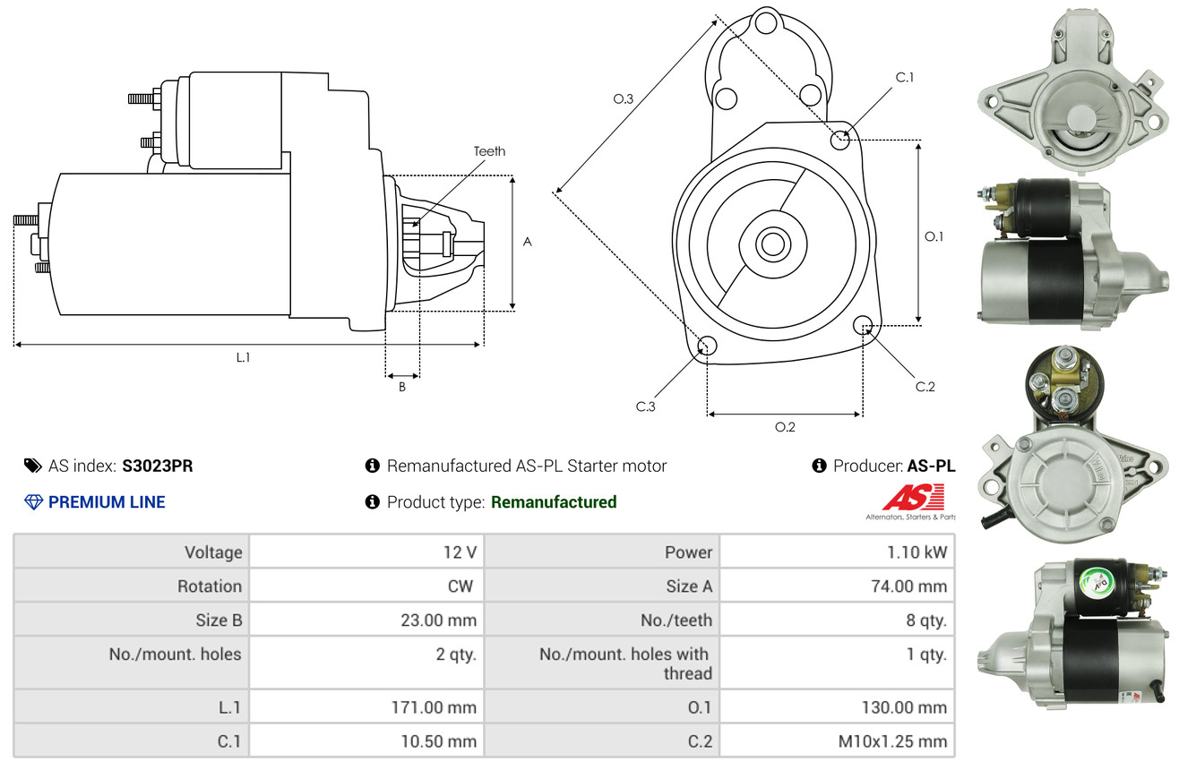 starteris - S3023PR AS-PL