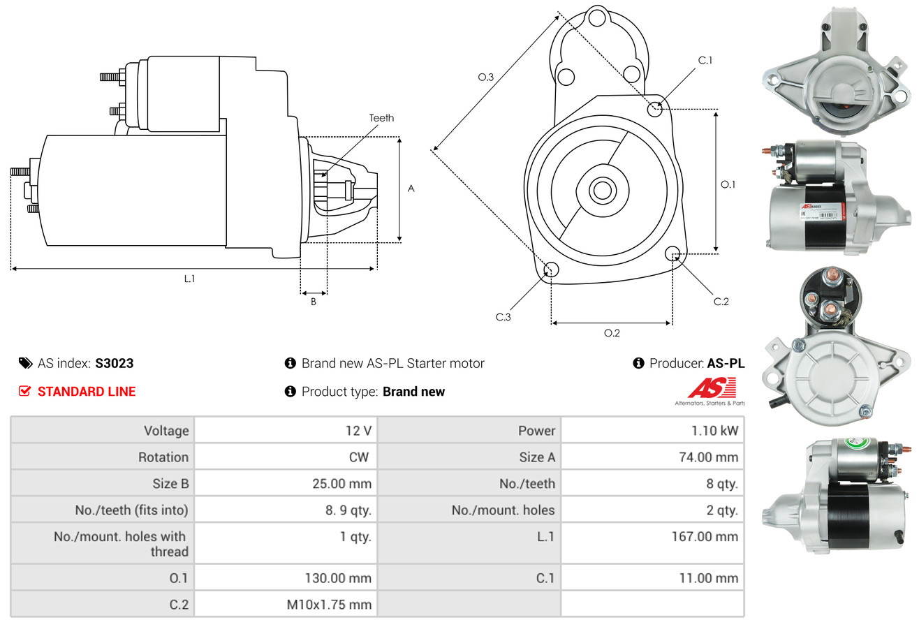 starteris - S3023 AS-PL