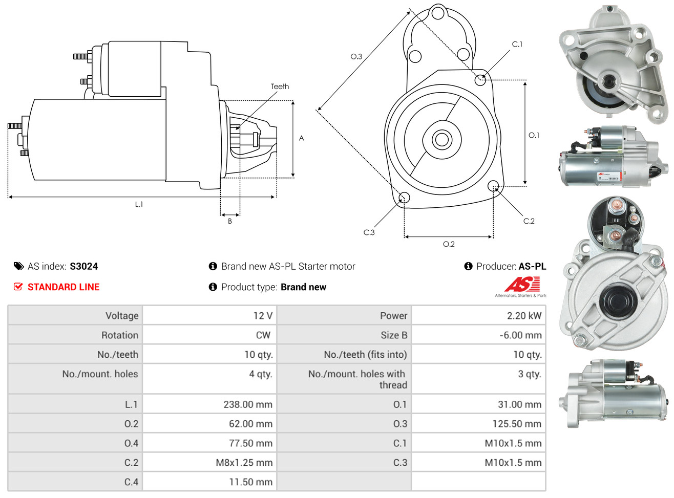 starteris - S3024 AS-PL
