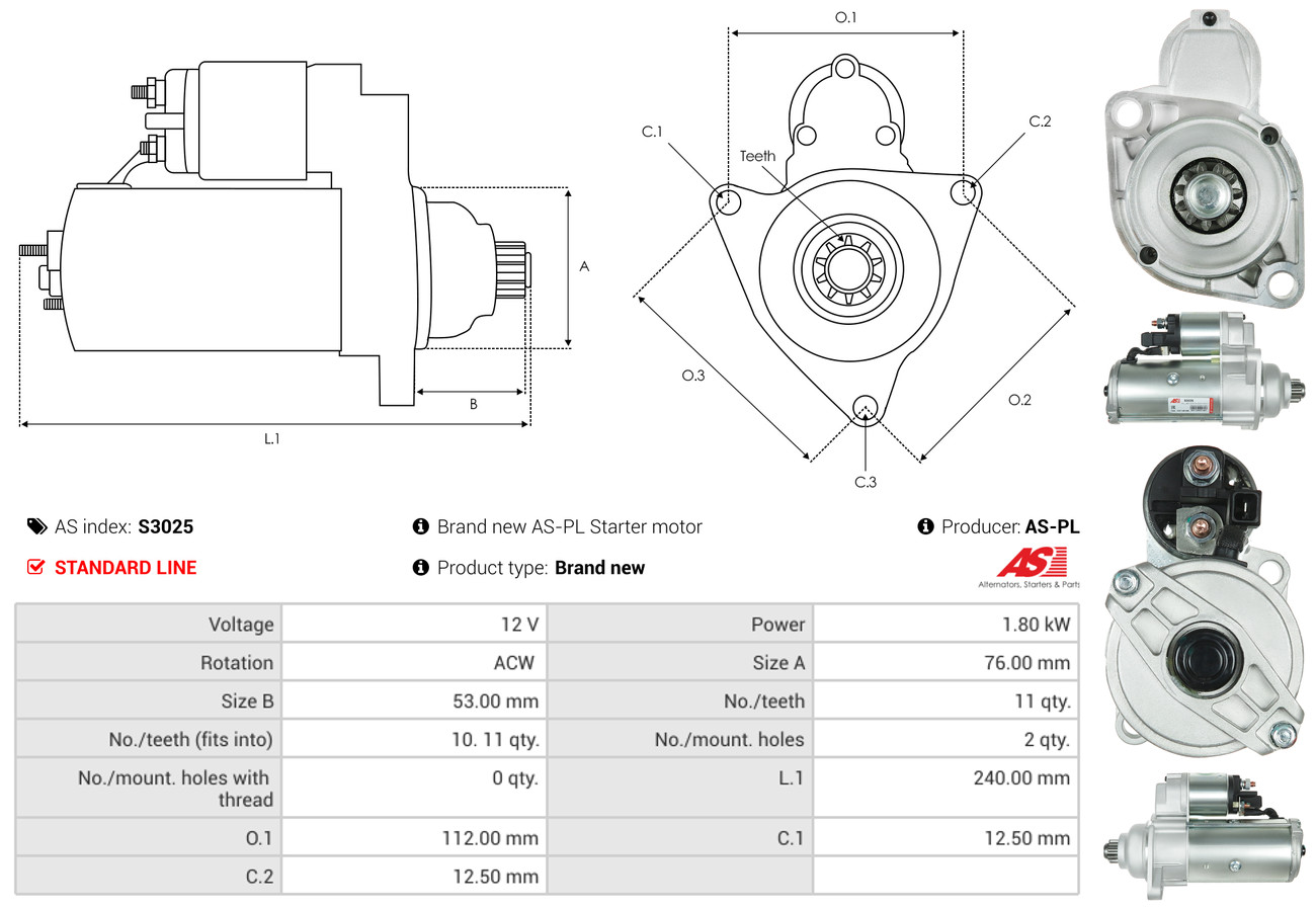 starteris - S3025 AS-PL