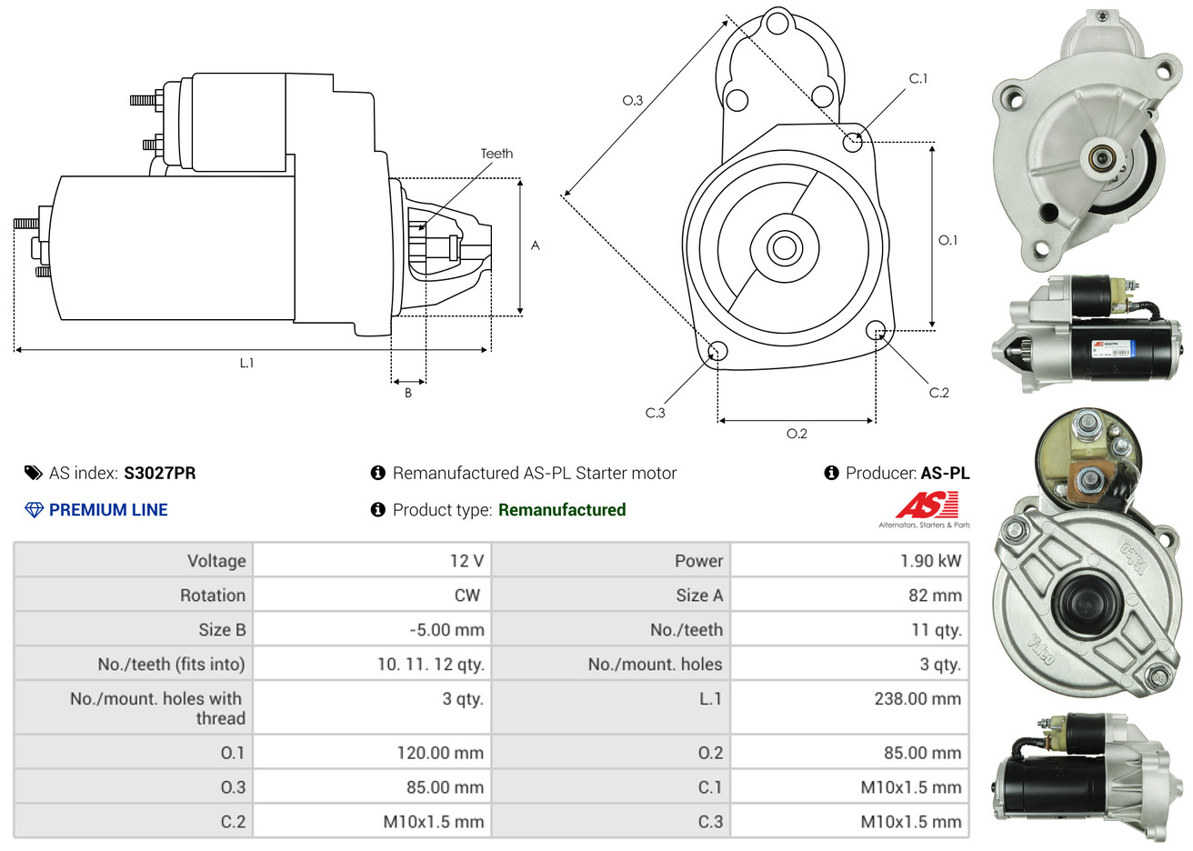 starteris - S3027PR AS-PL