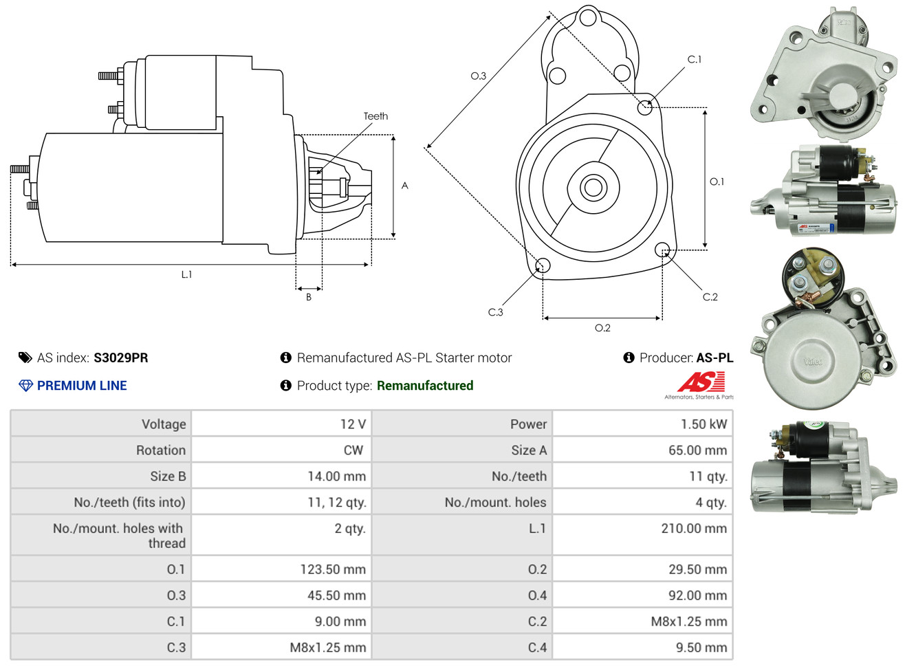 Starter - S3029PR AS-PL