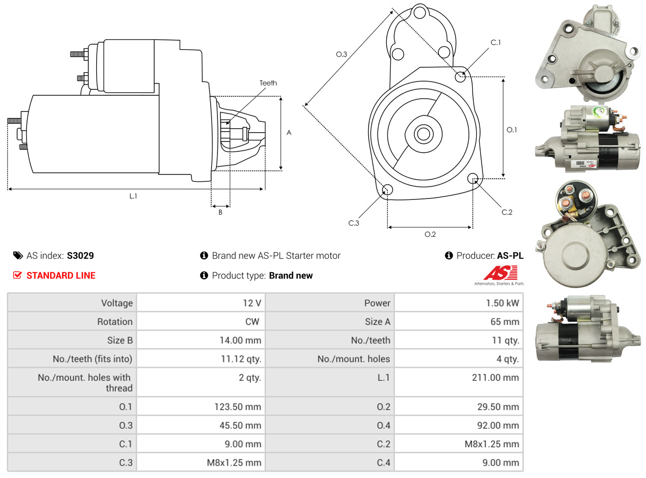 Starter - S3029 AS-PL