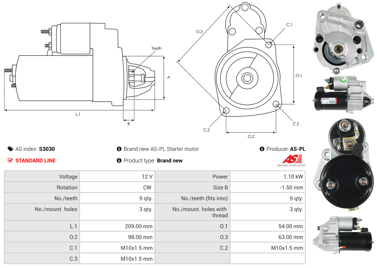 Starter - S3030 AS-PL
