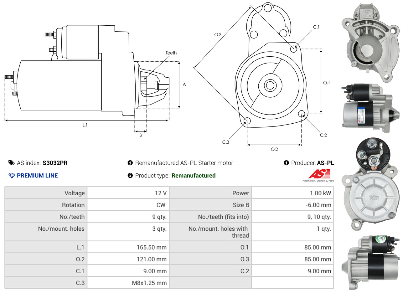 Starter - S3032PR AS-PL