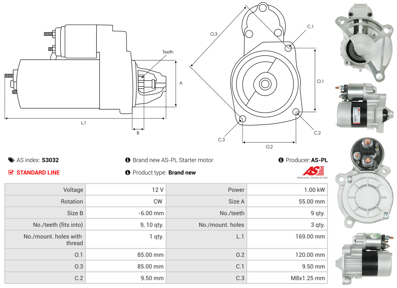 starteris - S3032 AS-PL
