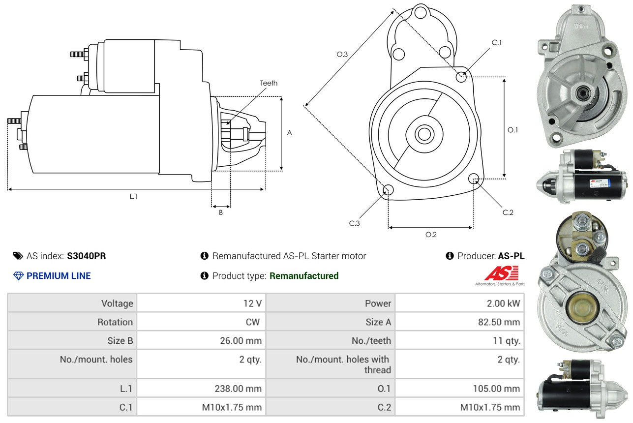 Starter - S3040PR AS-PL