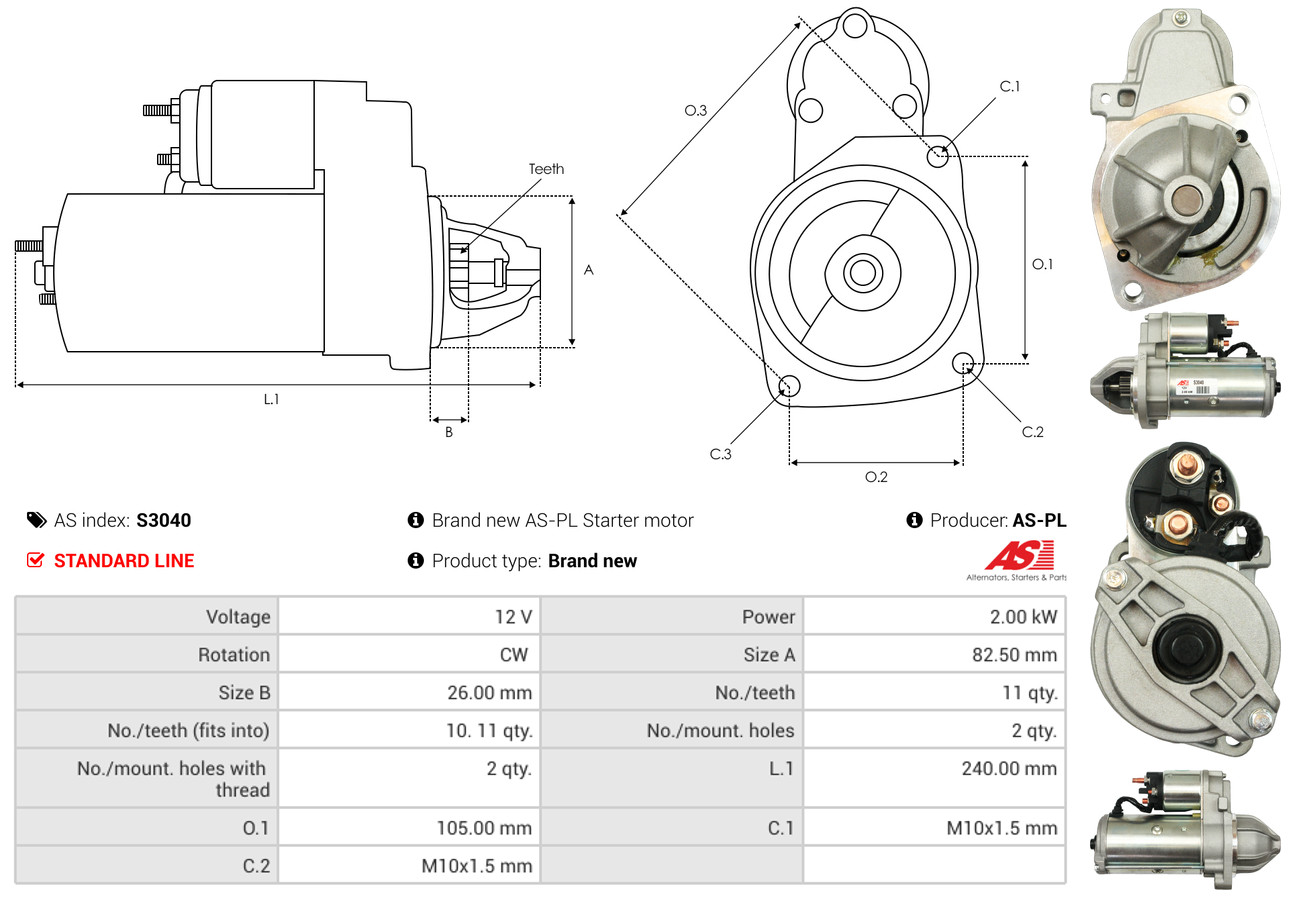 Starter - S3040 AS-PL