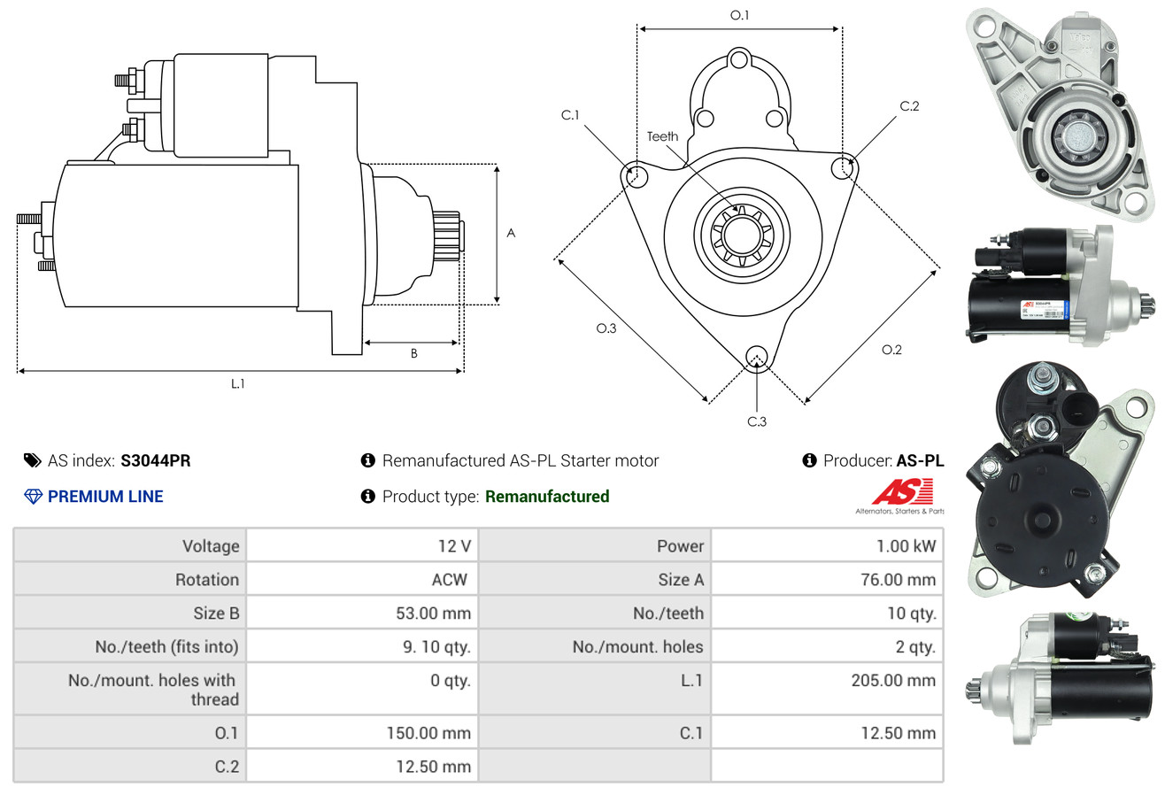 Starter - S3044PR AS-PL