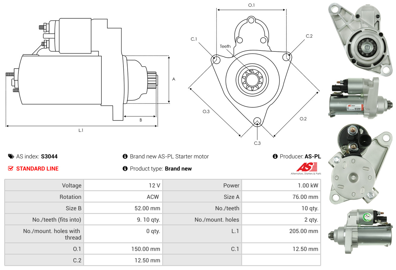Starter - S3044 AS-PL