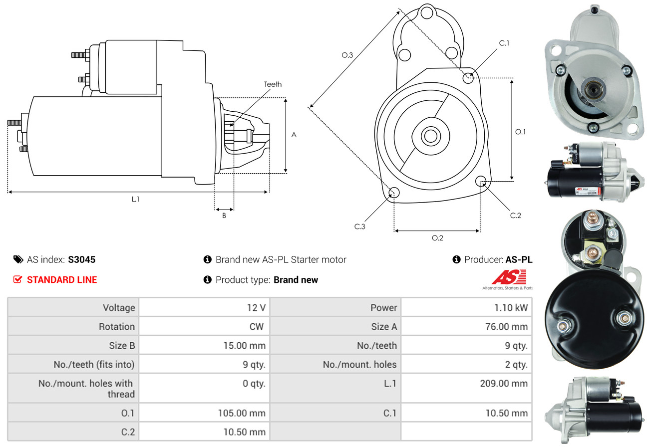 Starter - S3045 AS-PL