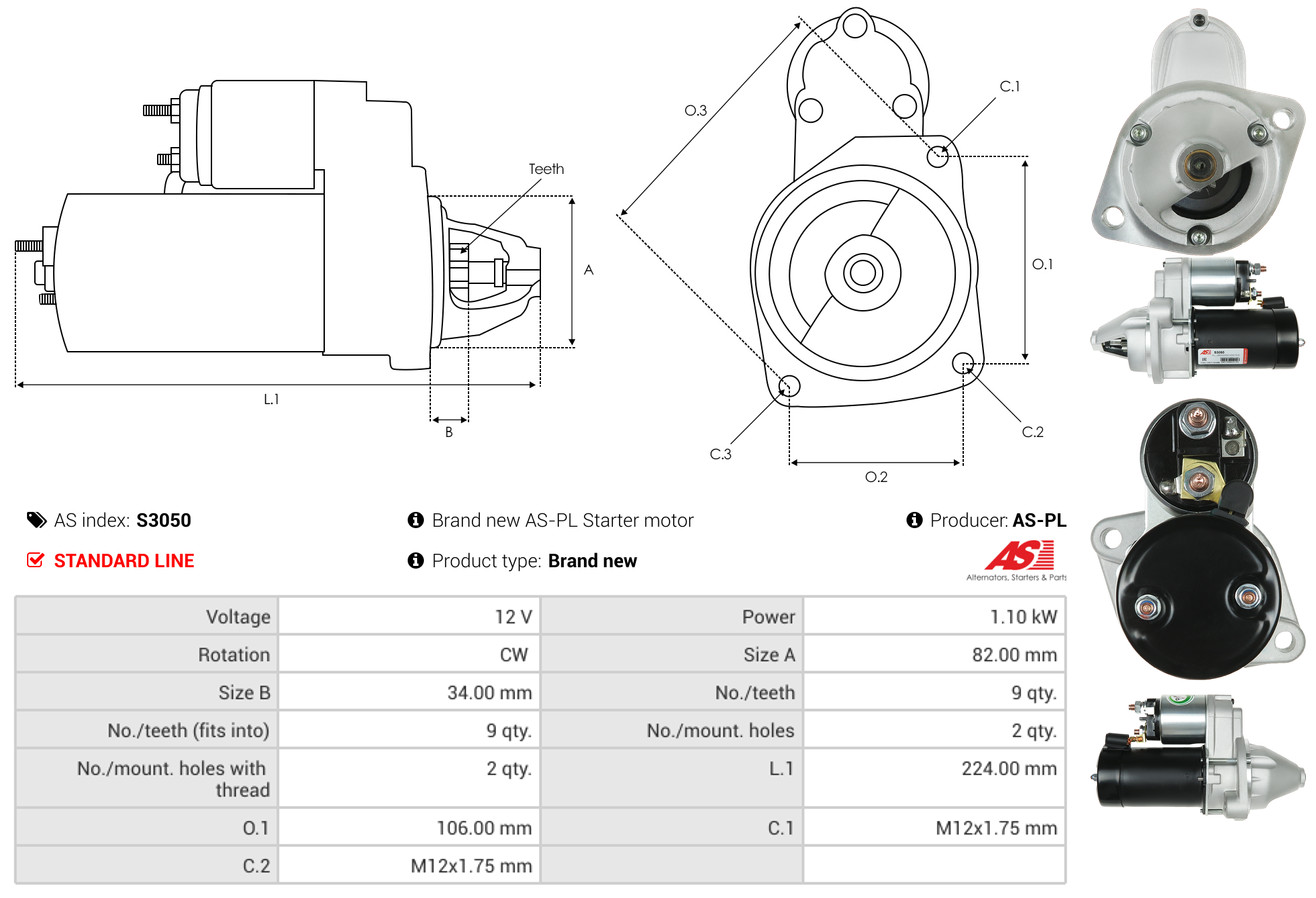 Starter - S3050 AS-PL