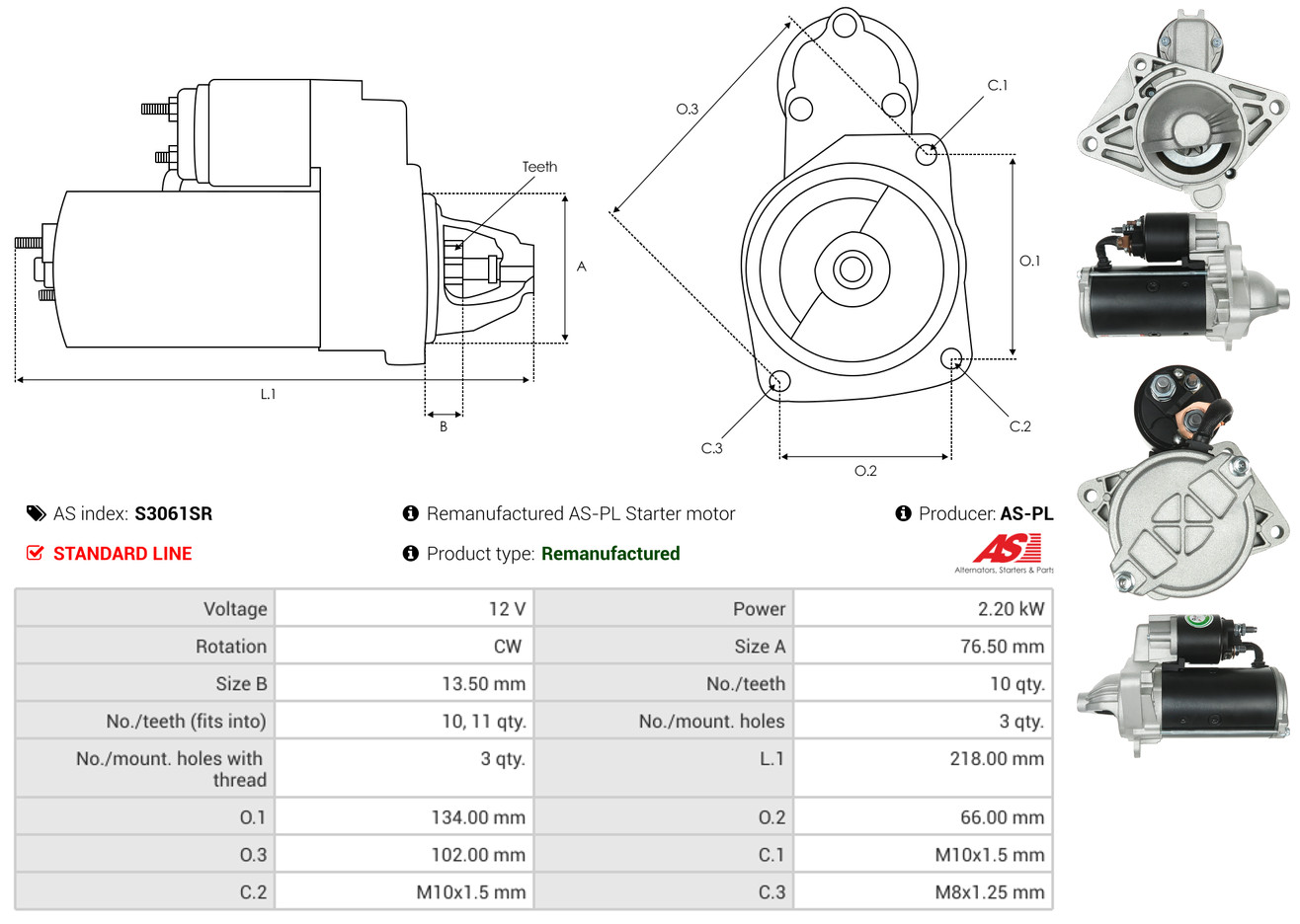 starteris - S3061SR AS-PL