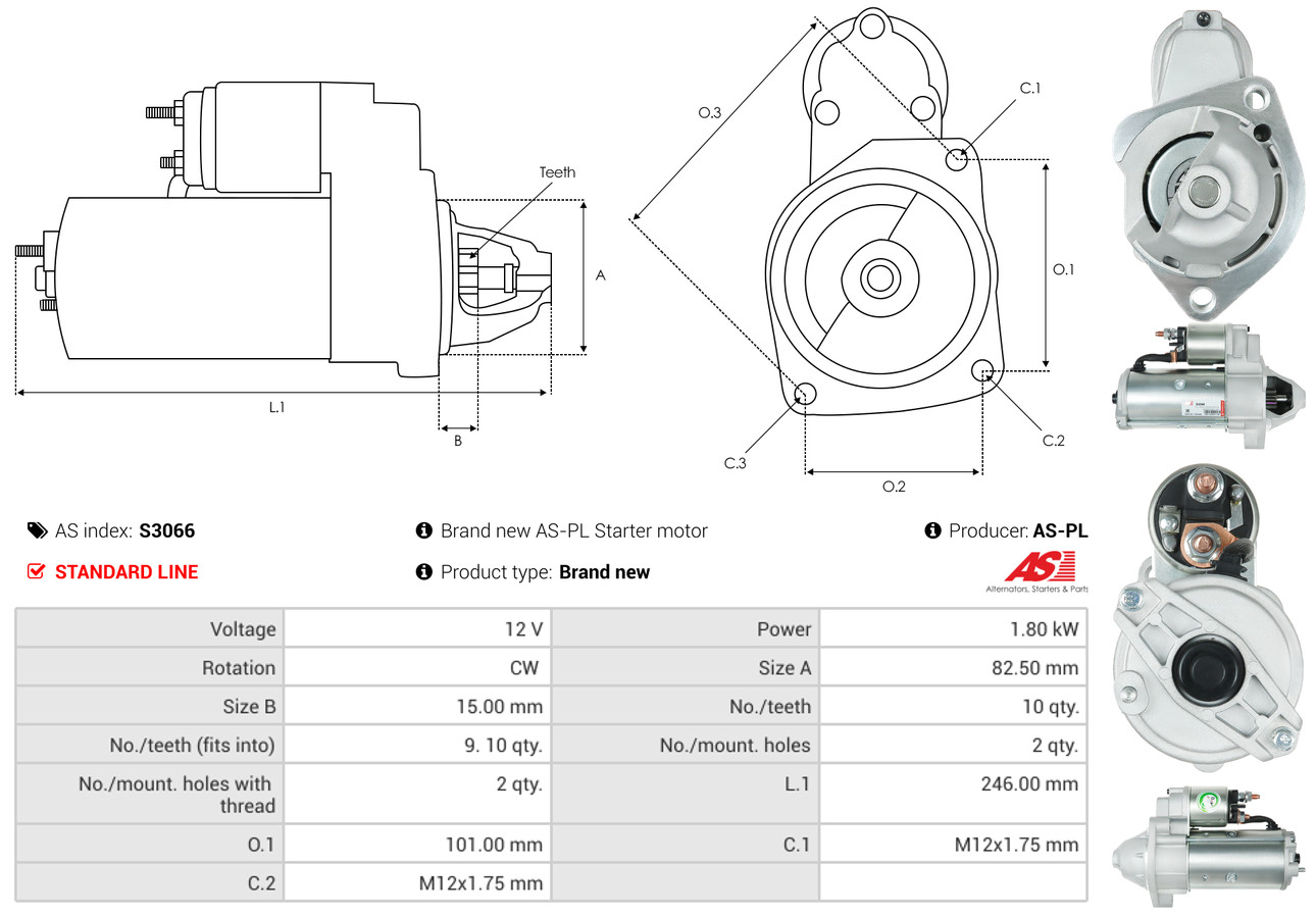 starteris - S3066 AS-PL
