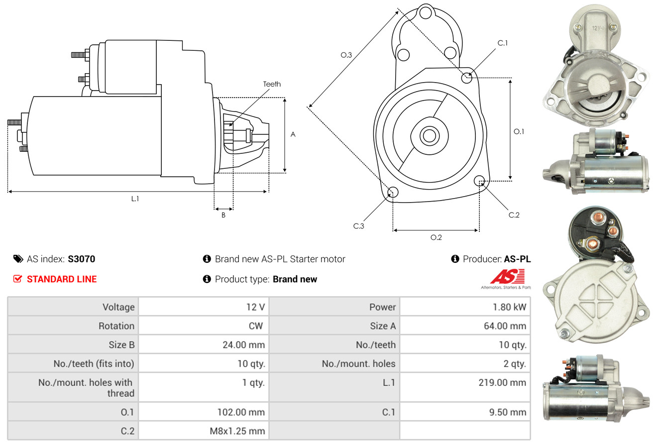 Starter - S3070 AS-PL