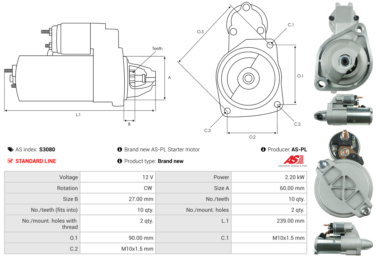starteris - S3080 AS-PL