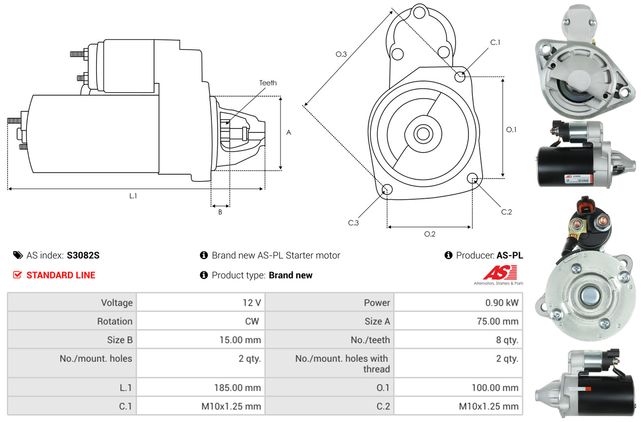 Starter - S3082S AS-PL