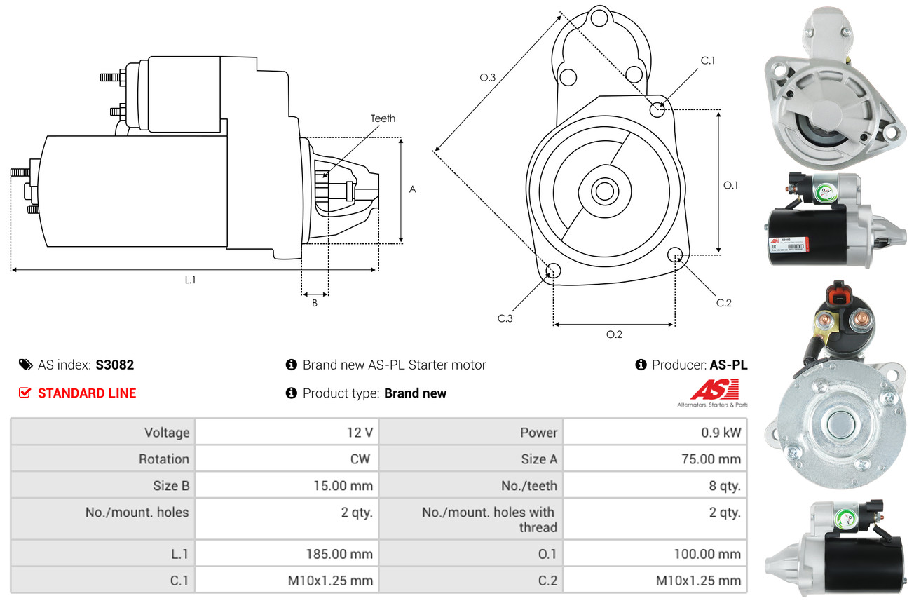 Starter - S3082 AS-PL