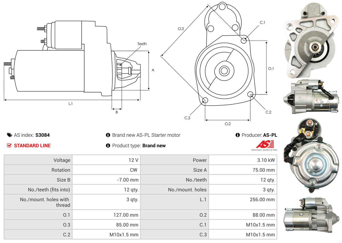 Starter - S3084 AS-PL