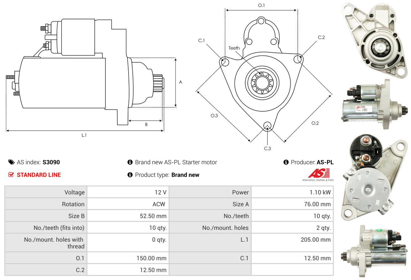 Starter - S3090 AS-PL