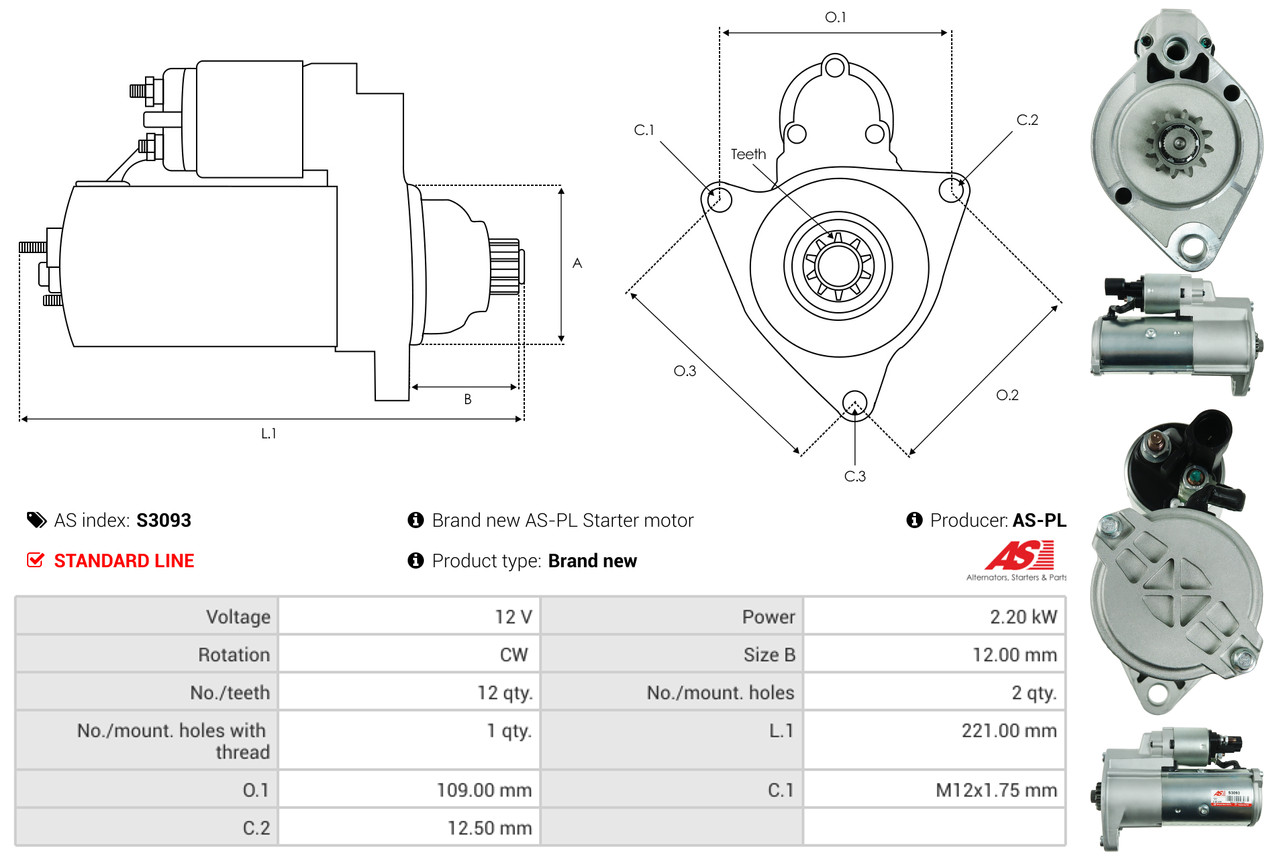 starteris - S3093 AS-PL