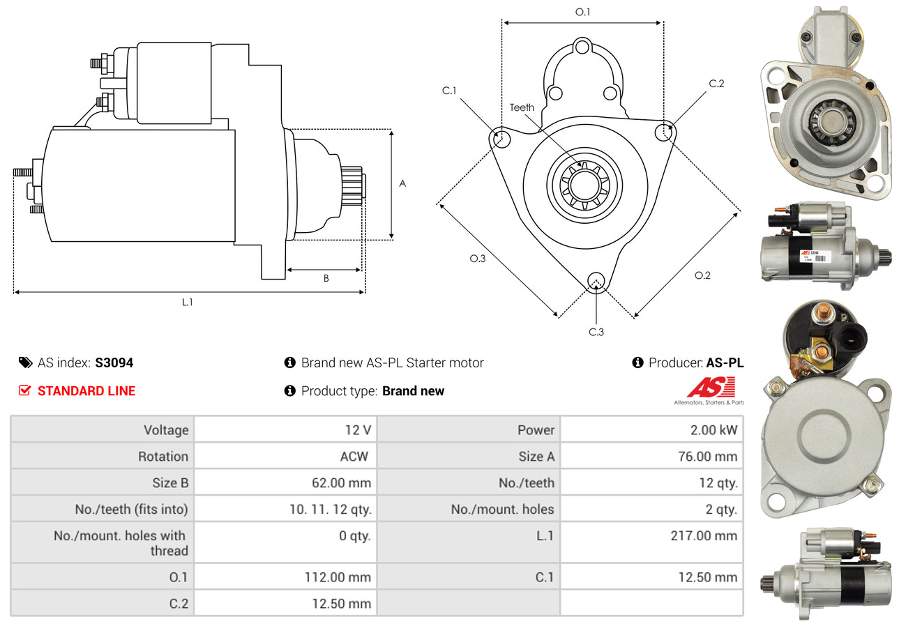 starteris - S3094 AS-PL