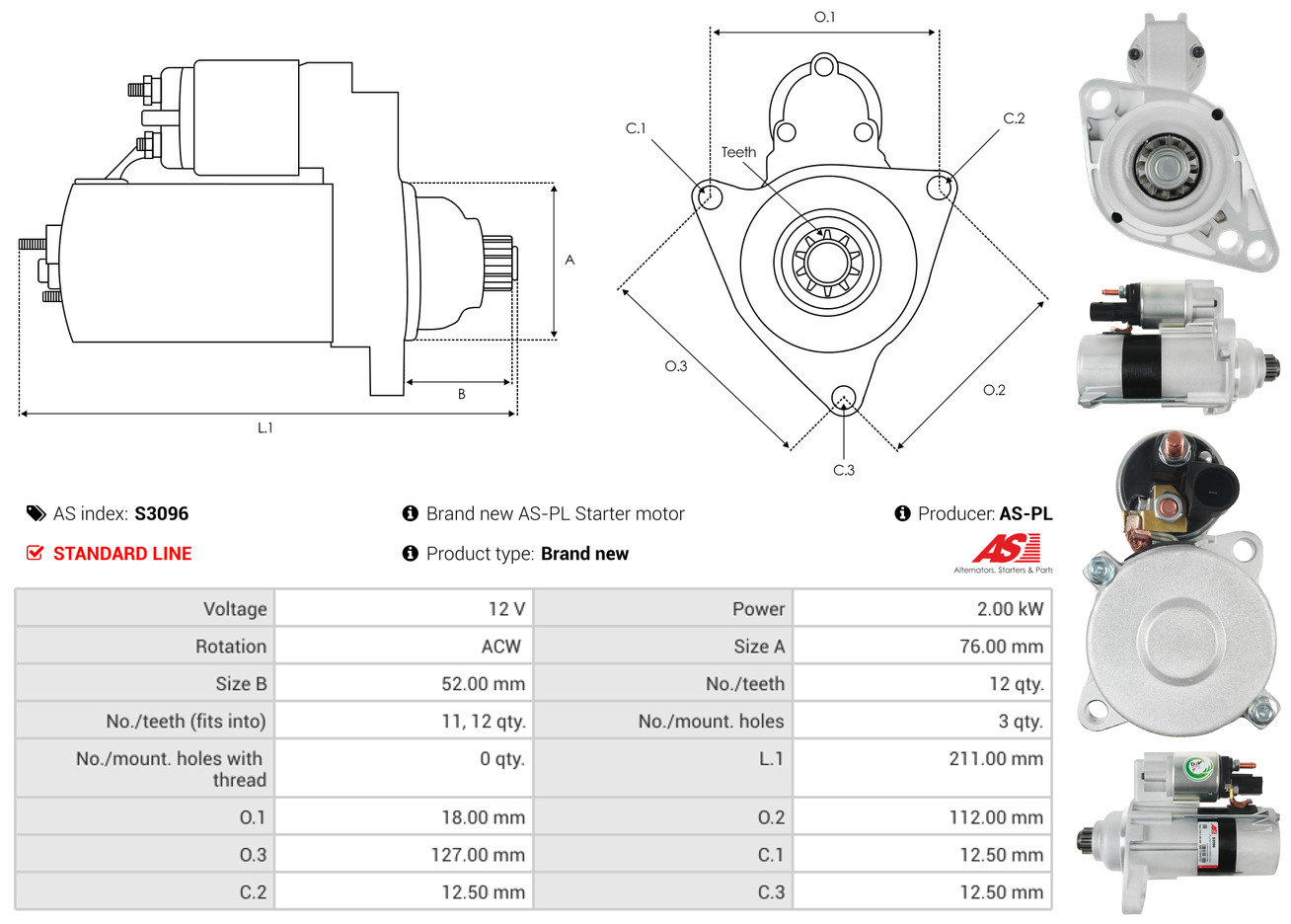 starteris - S3096 AS-PL