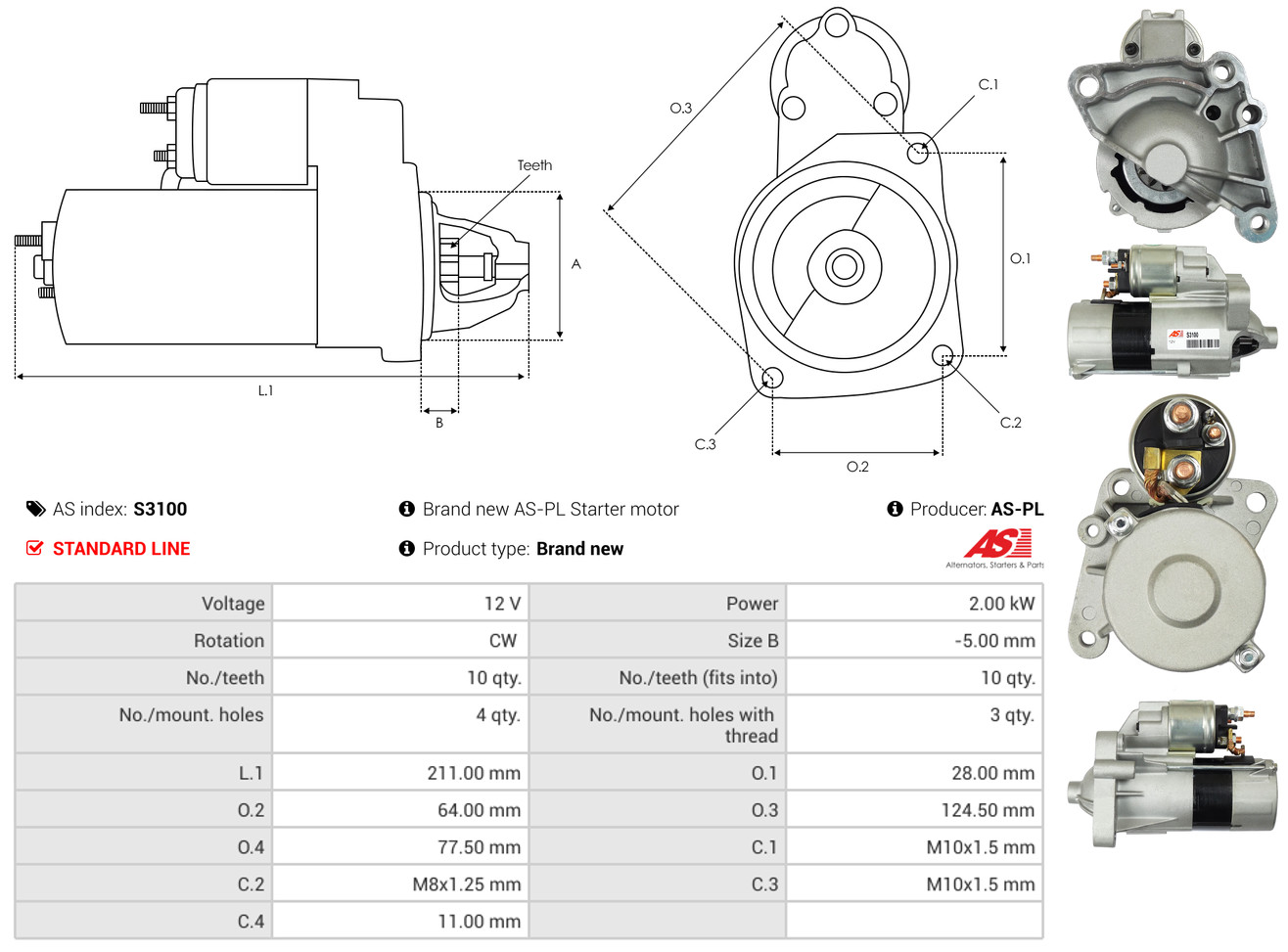 Starter - S3100 AS-PL