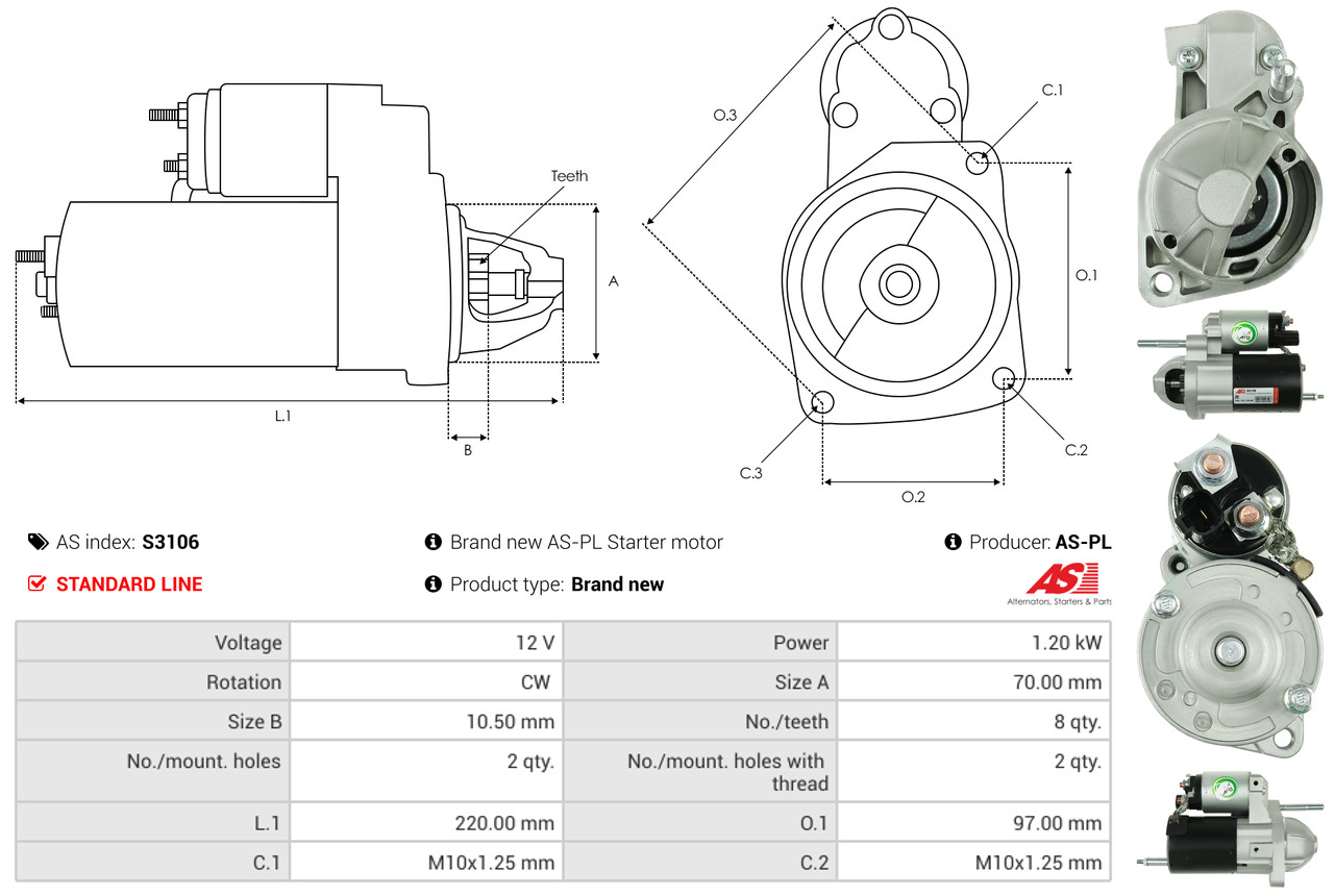 starteris - S3106 AS-PL