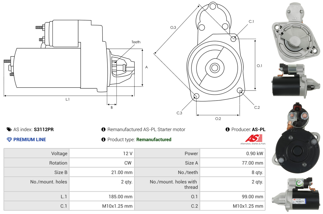 starteris - S3112PR AS-PL