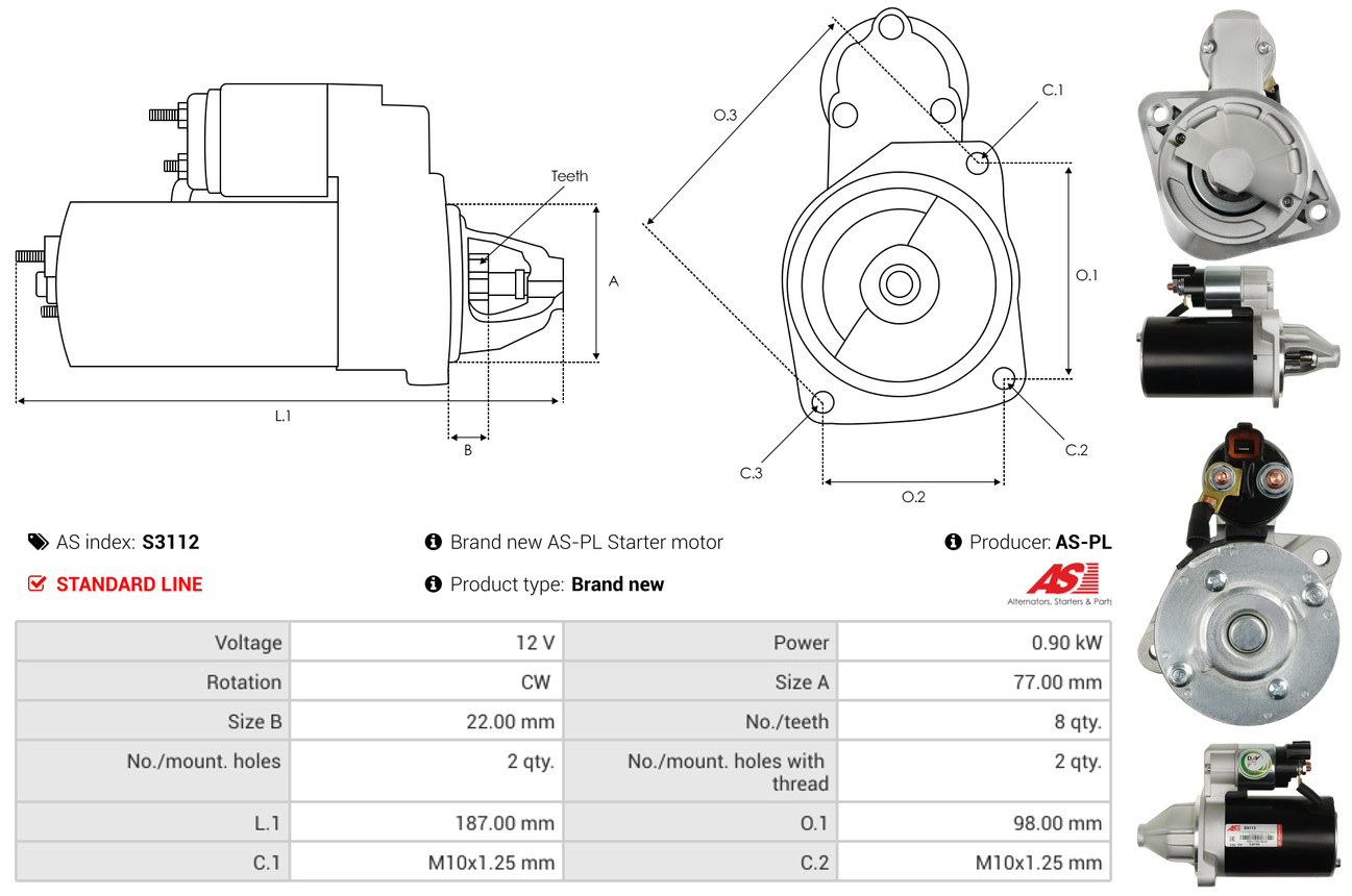starteris - S3112 AS-PL
