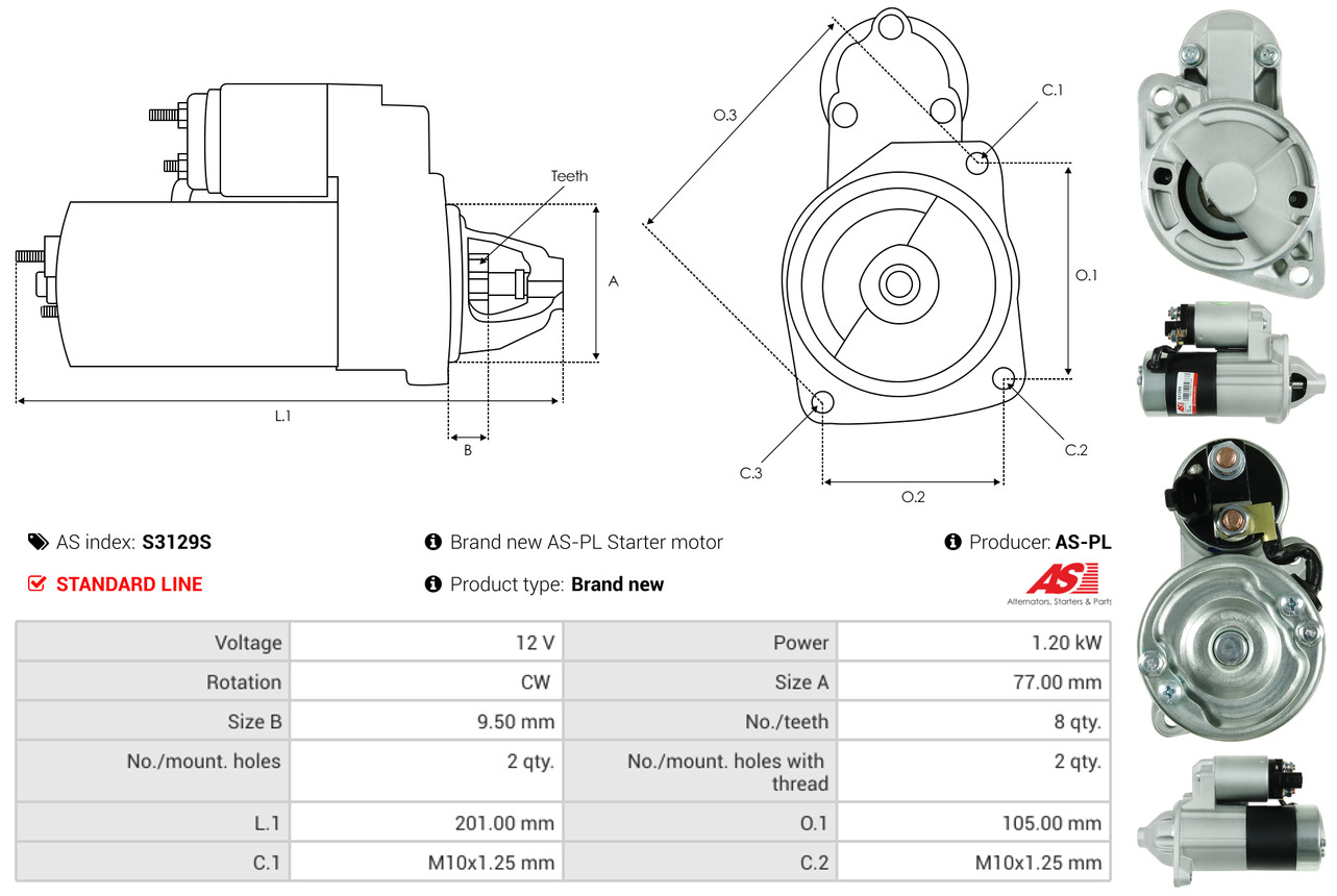 Starter - S3129S AS-PL