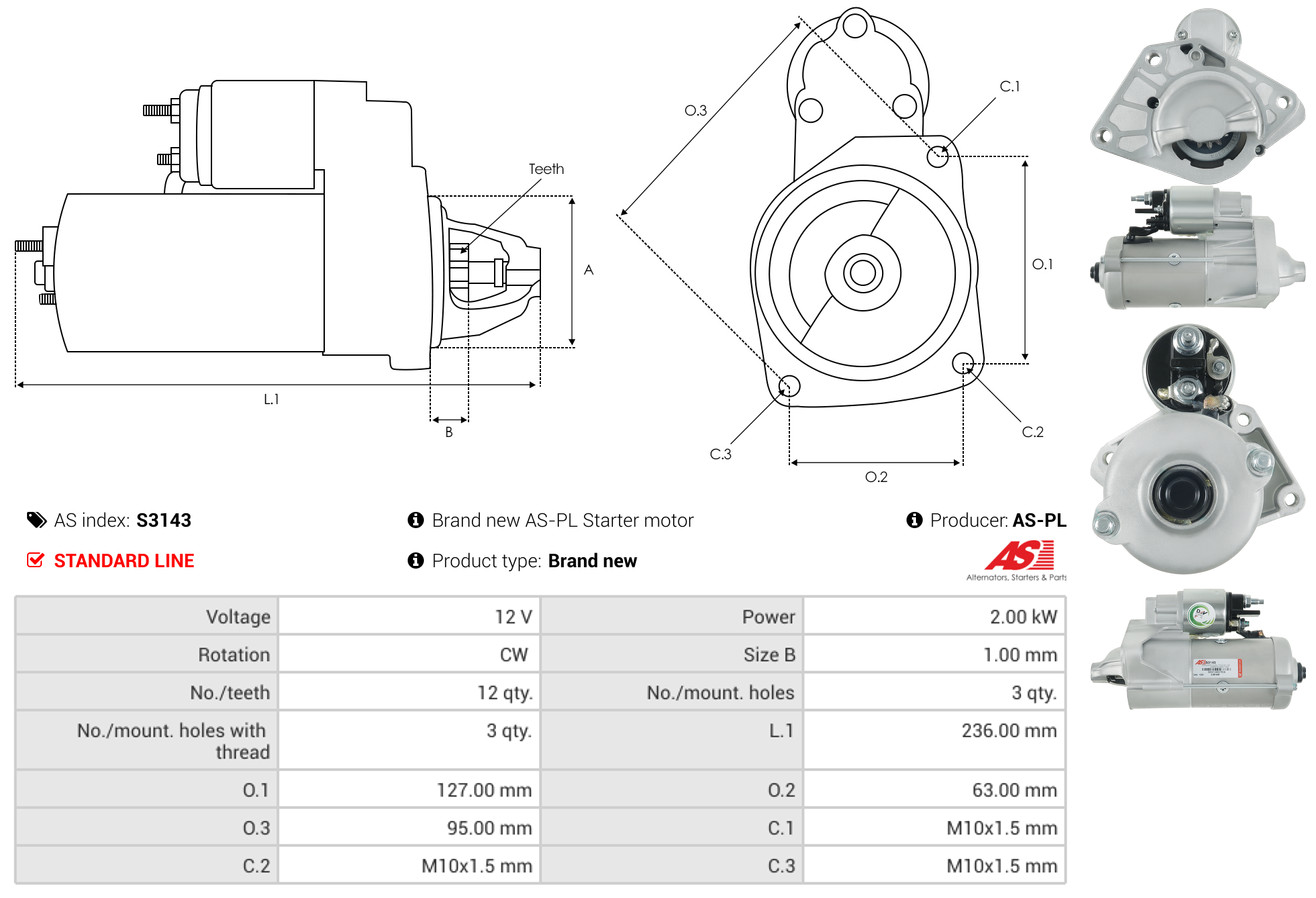starteris - S3143 AS-PL