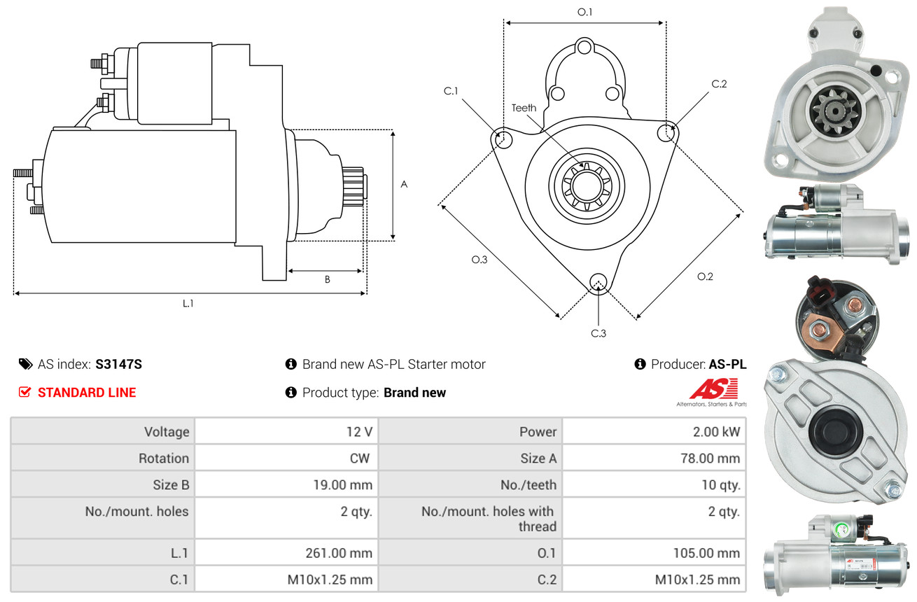 starteris - S3147S AS-PL