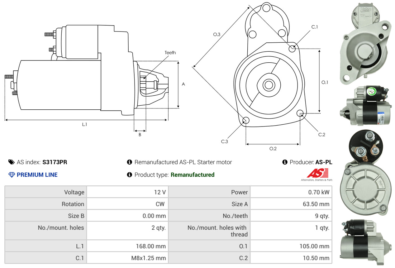Starter - S3173PR AS-PL