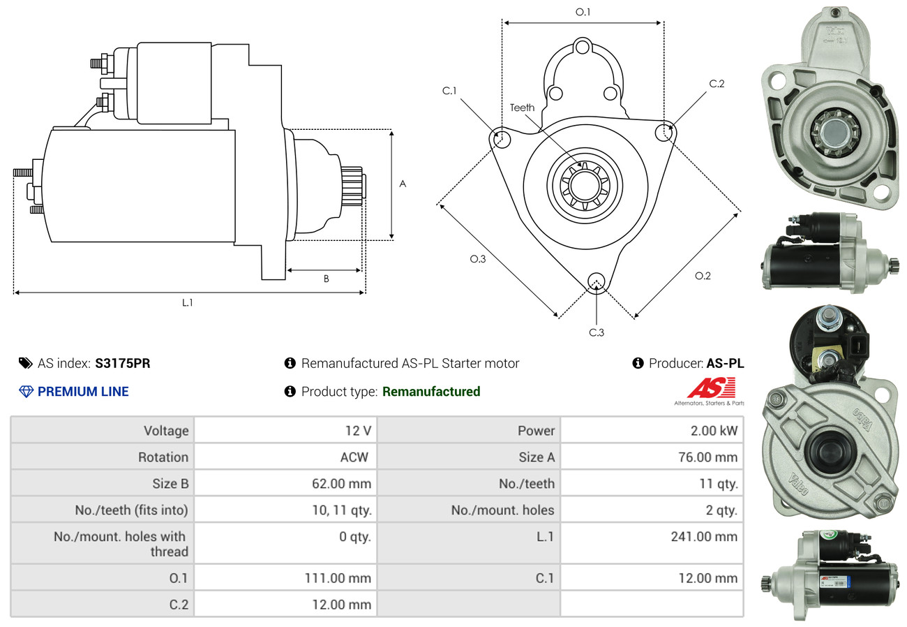 Starter - S3175PR AS-PL