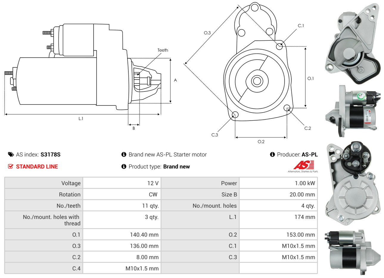 Starter - S3178S AS-PL