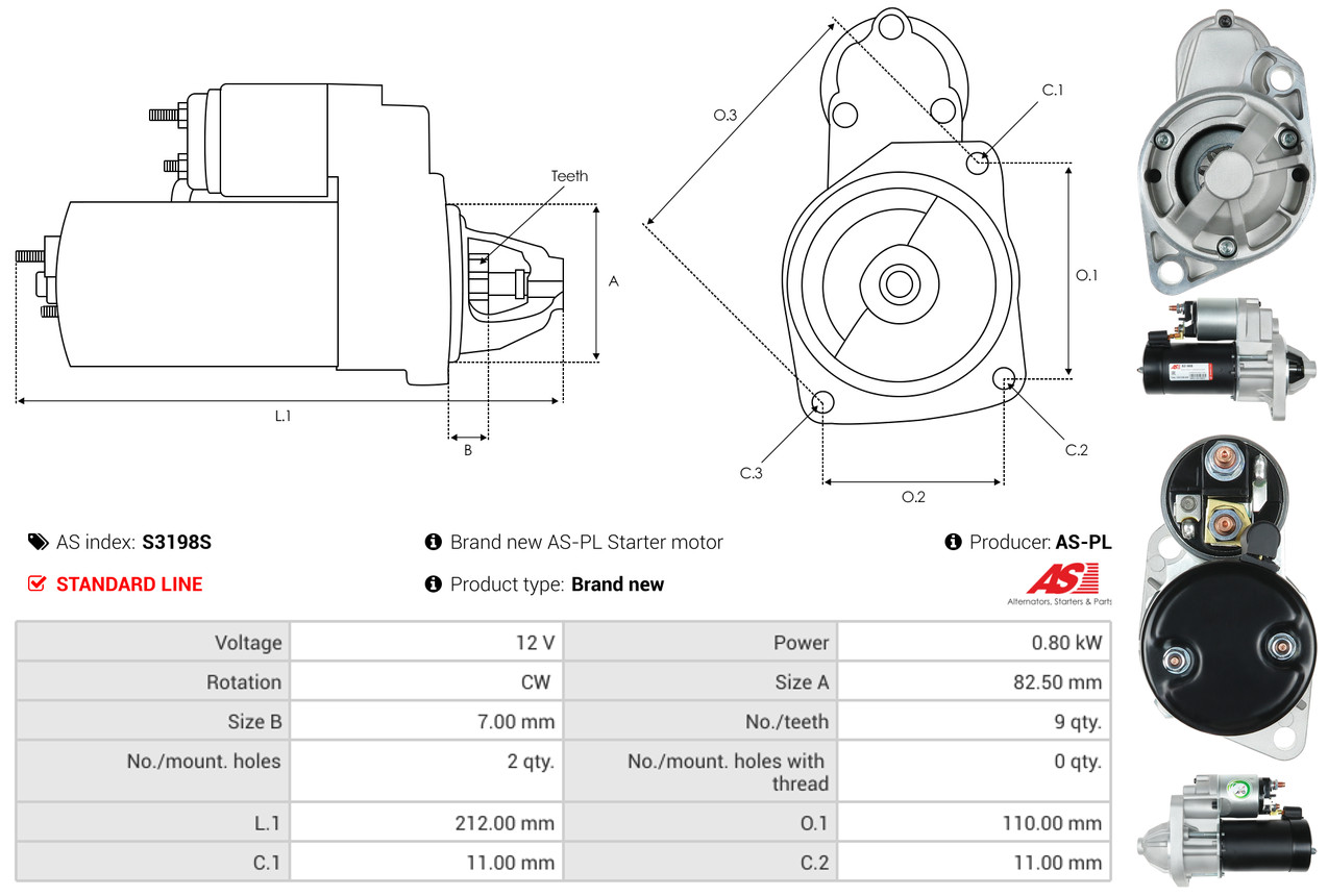 Starter - S3198S AS-PL