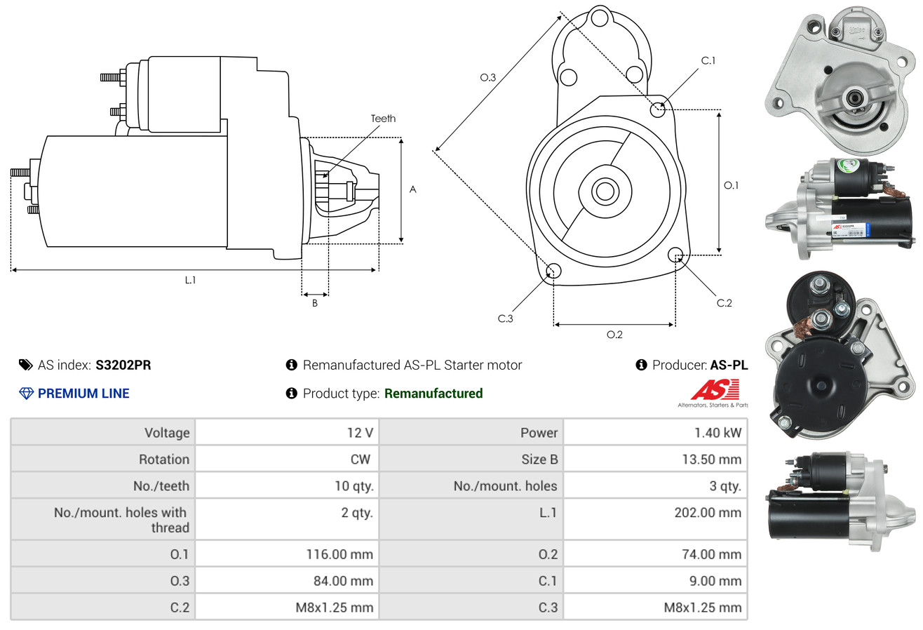 Starter - S3202PR AS-PL