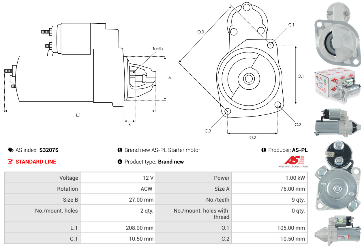 starteris - S3207S AS-PL