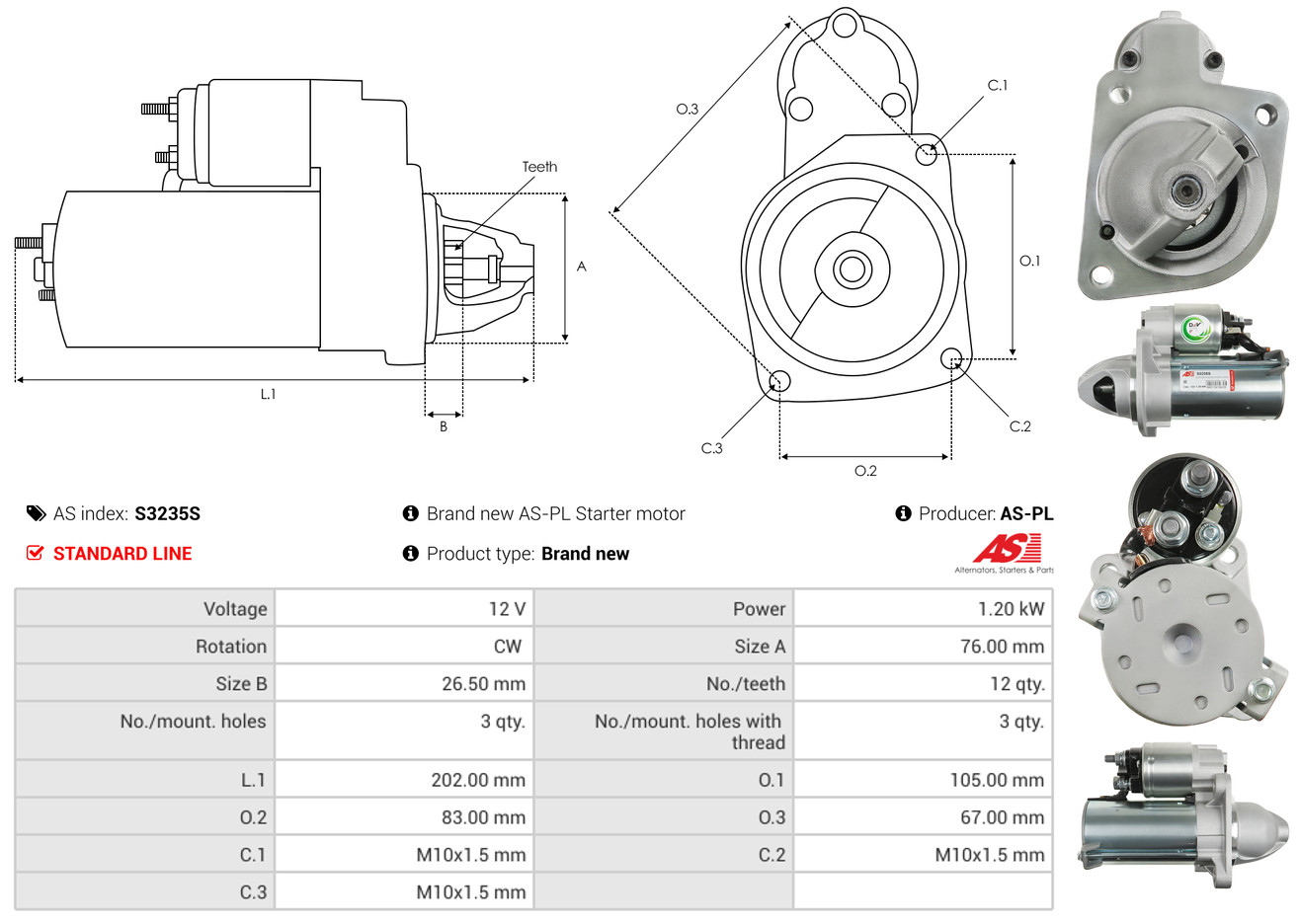 Starter - S3235S AS-PL