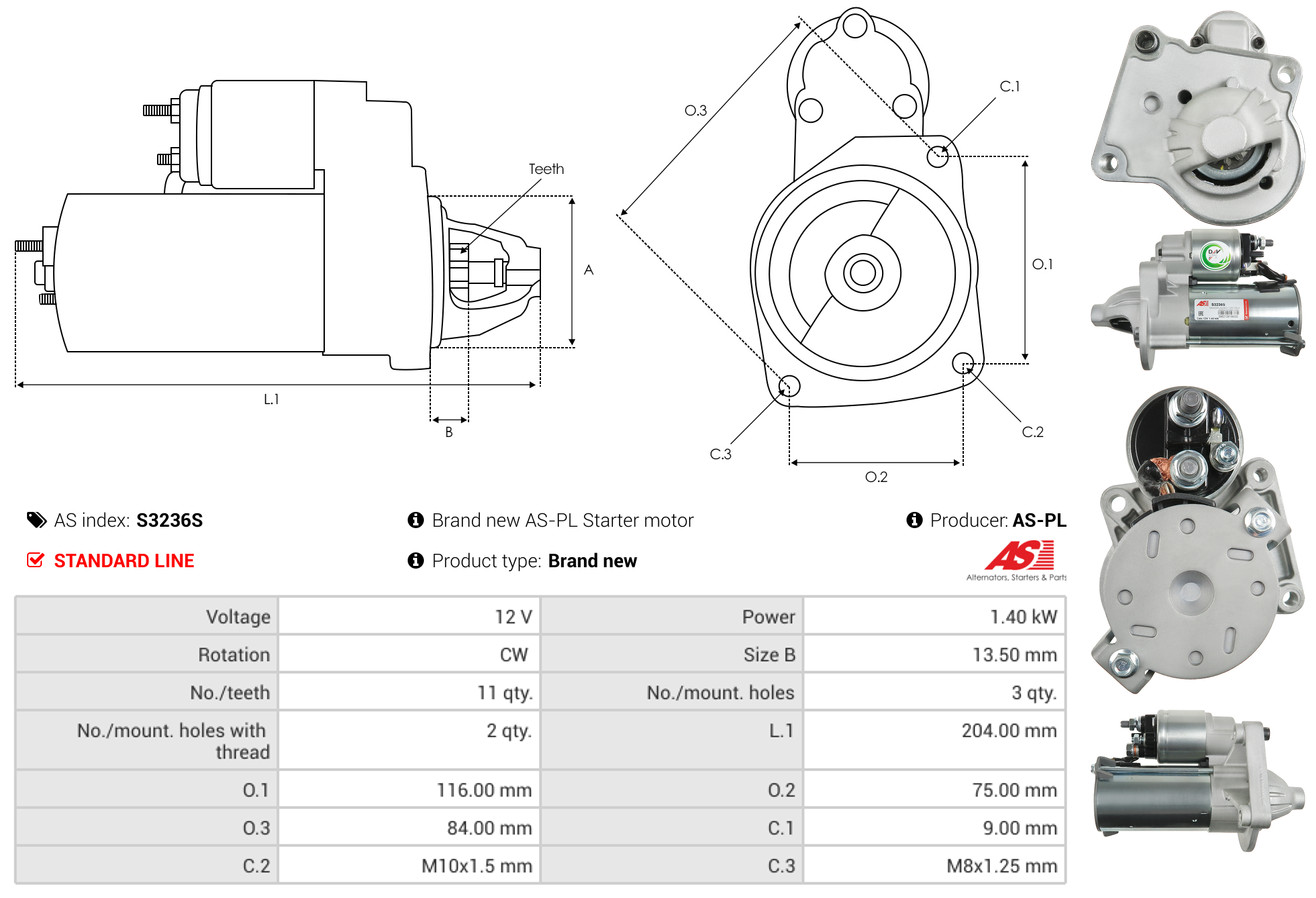 Starter - S3236S AS-PL