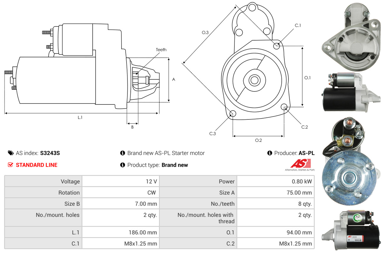 Starter - S3243S AS-PL