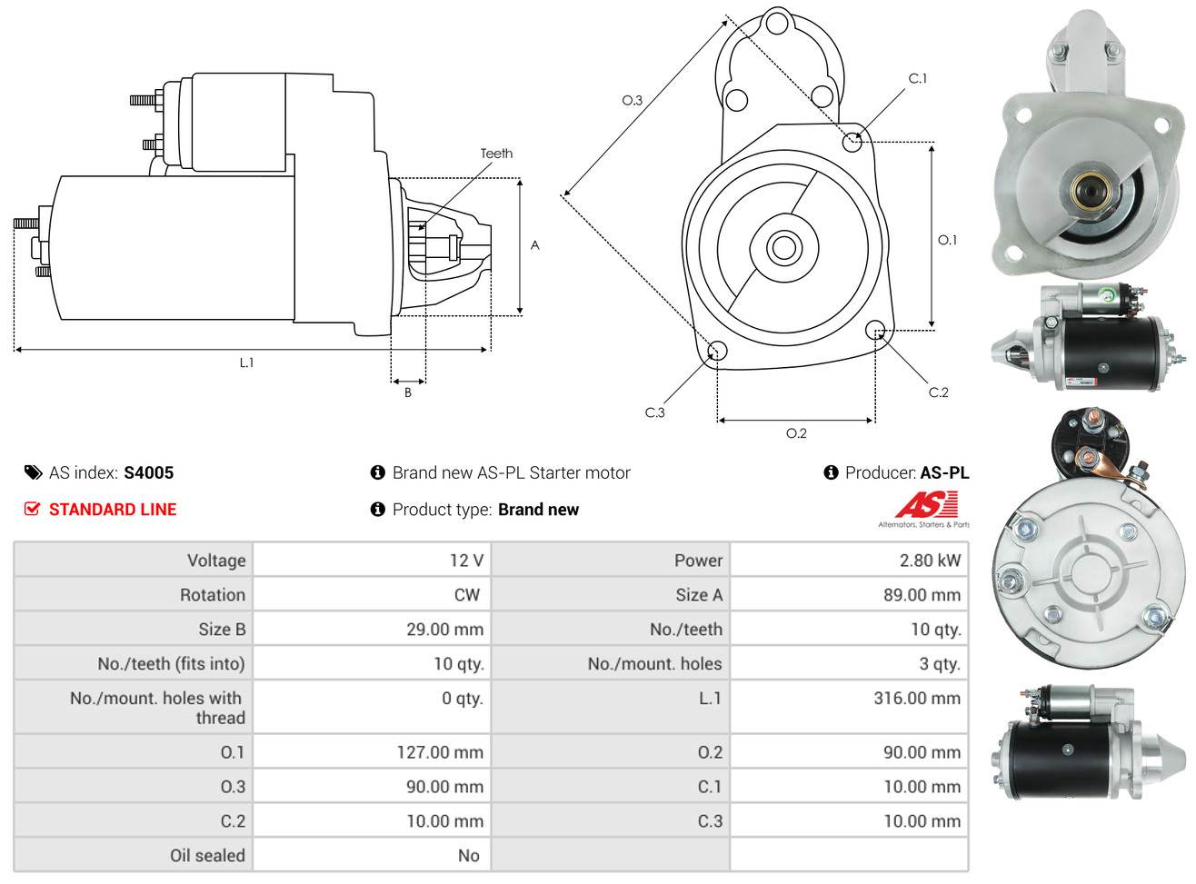 starteris - S4005 AS-PL