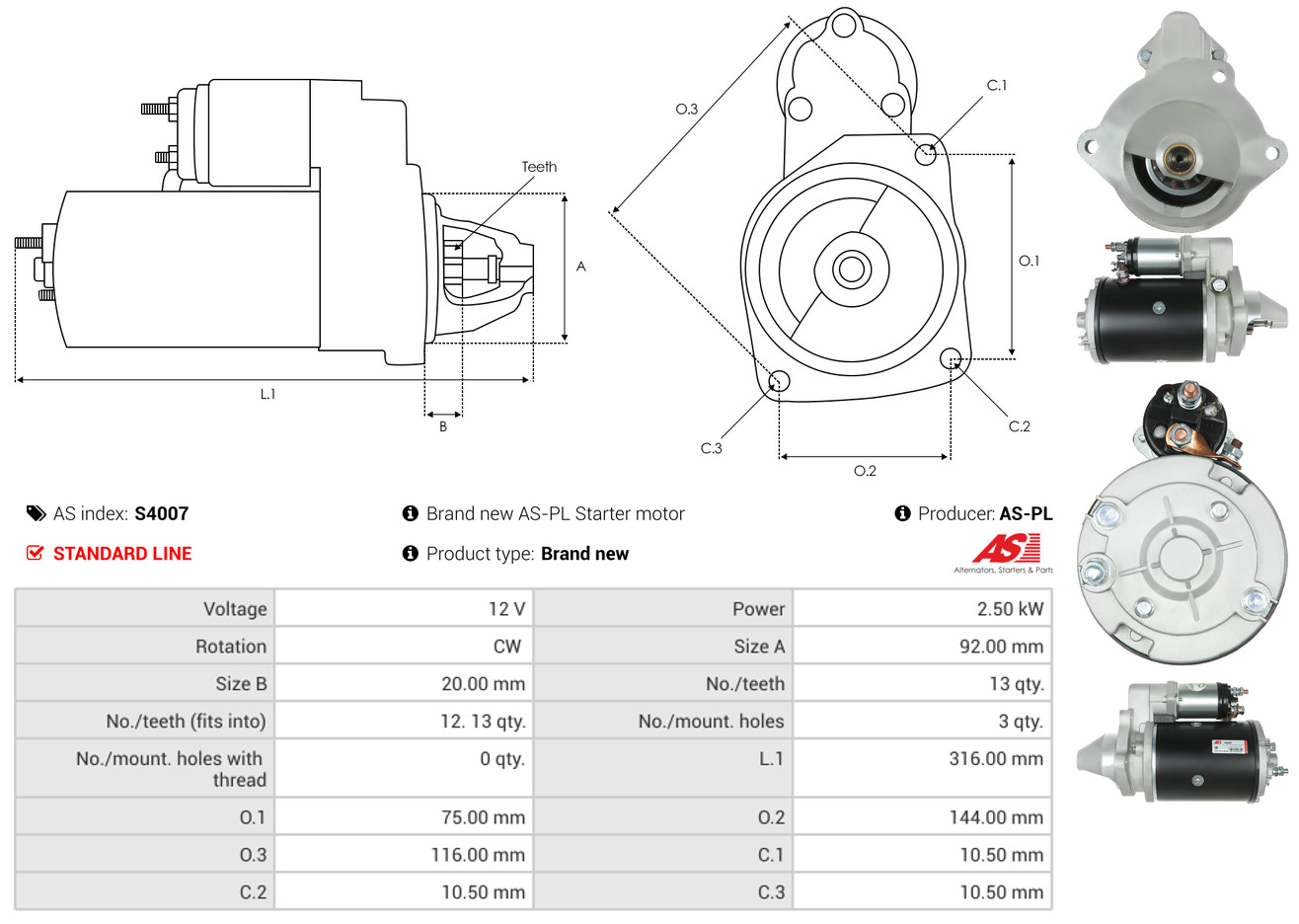 starteris - S4007 AS-PL