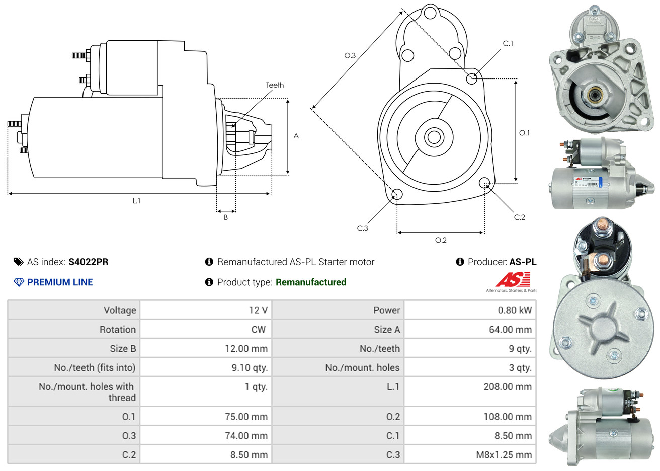 Starter - S4022PR AS-PL
