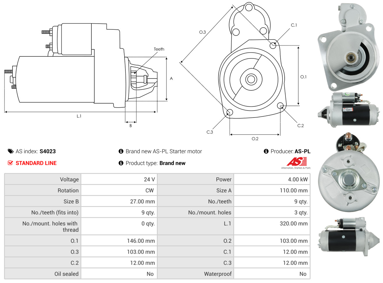 starteris - S4023 AS-PL