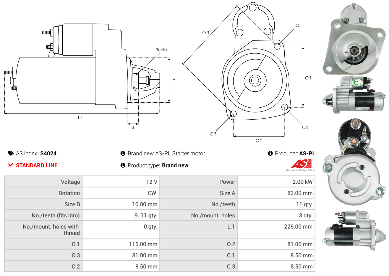 starteris - S4024 AS-PL