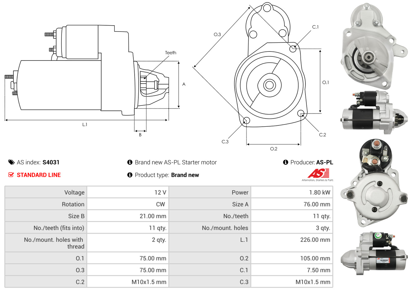 starteris - S4031 AS-PL