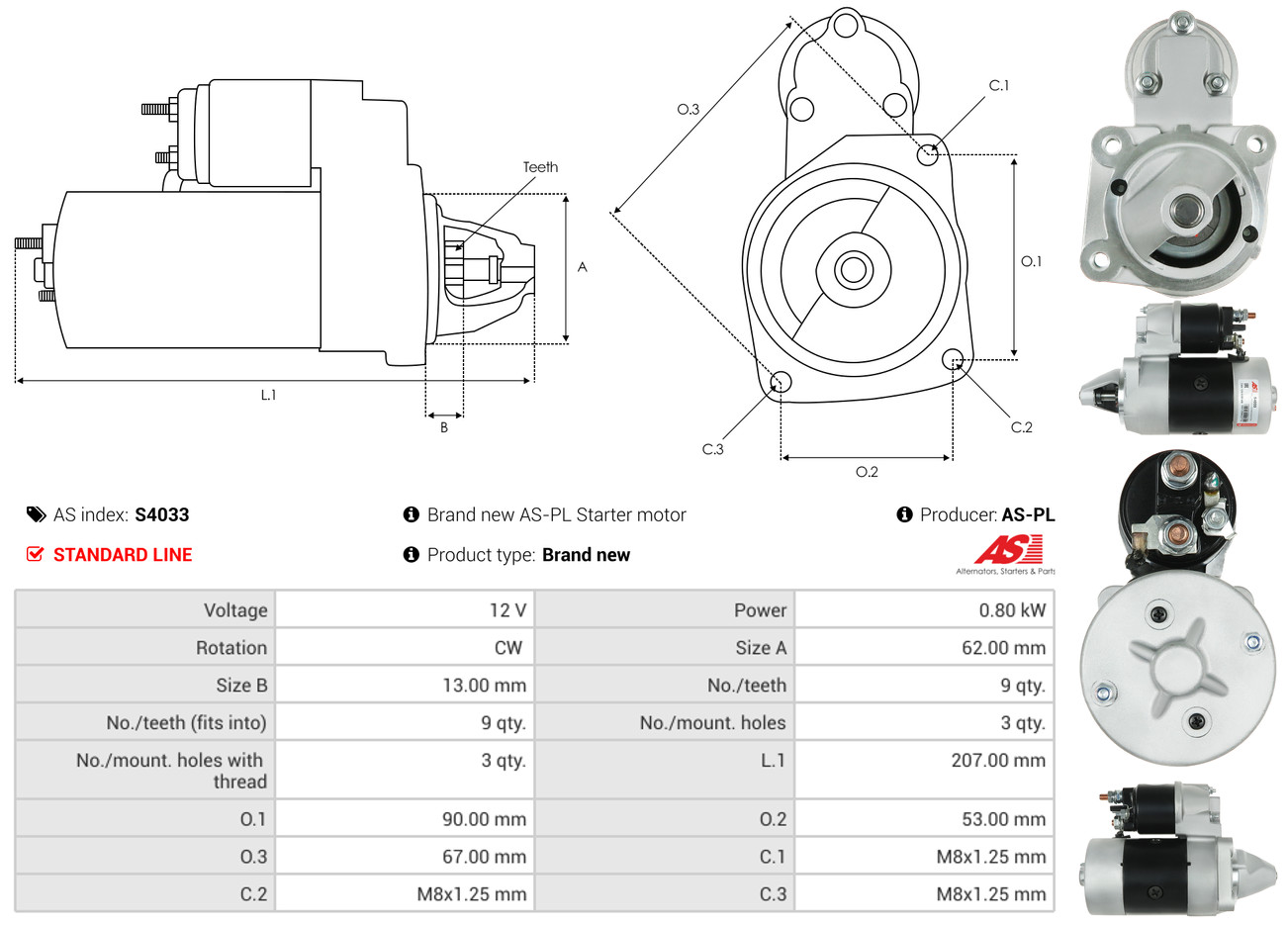 starteris - S4033 AS-PL